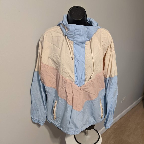 AEO Pastel Colored Hooded Anorak Weather Proof Jacket, Size US (S) - Picture 1 of 2